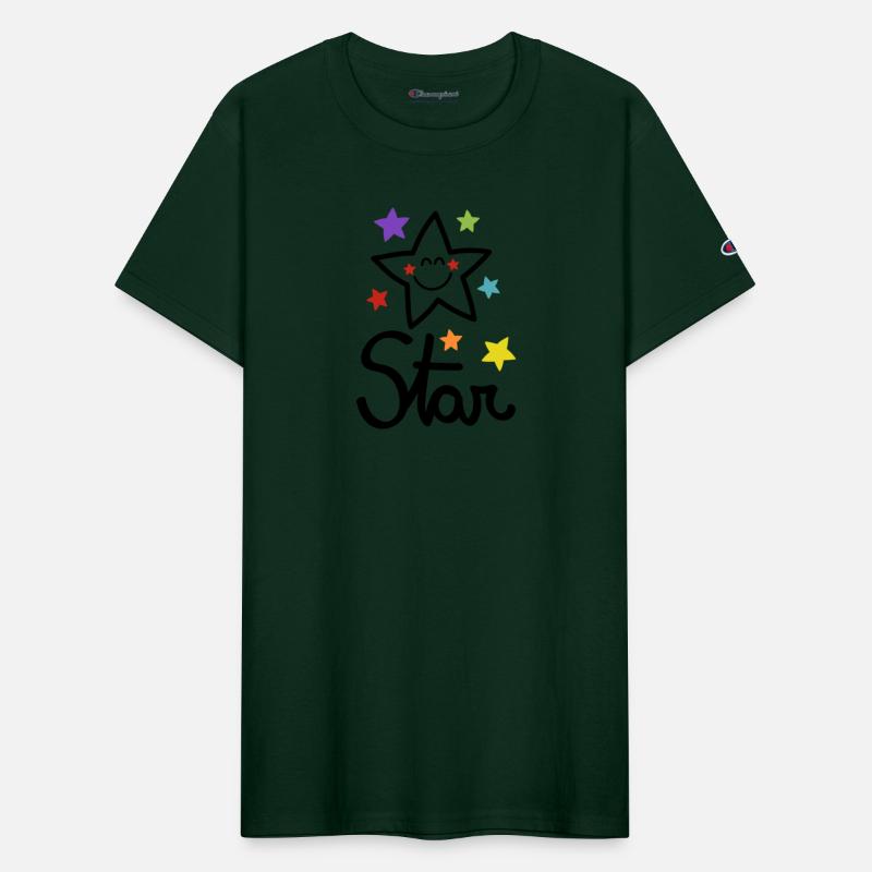 Star Lettering In Black