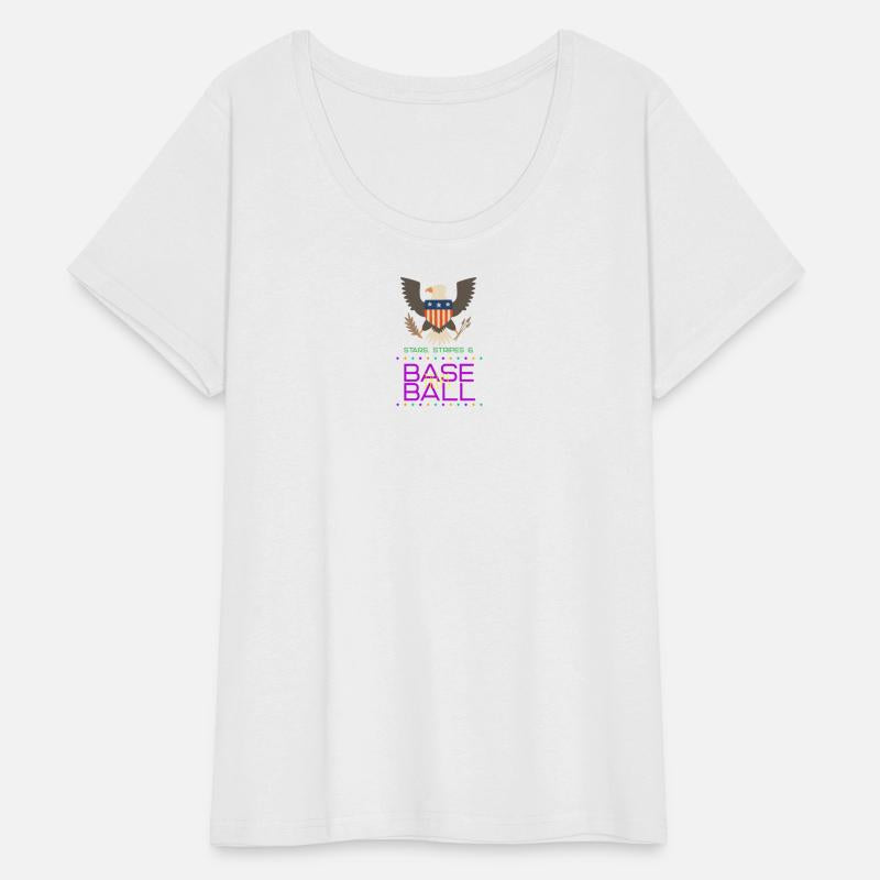 Stars Stripes and Baseball Trips. Baseball Tshirt