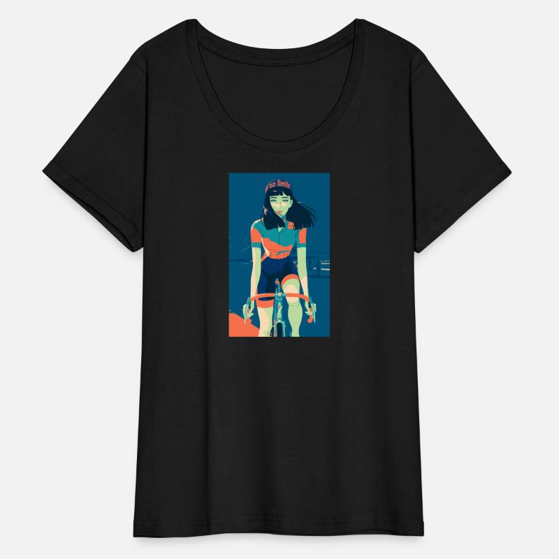 Strong Woman on Racing Bike - Girl Cycling Freedom