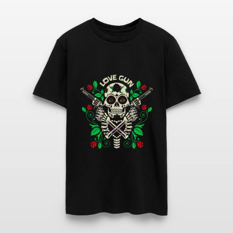 Sugar skull and flowers