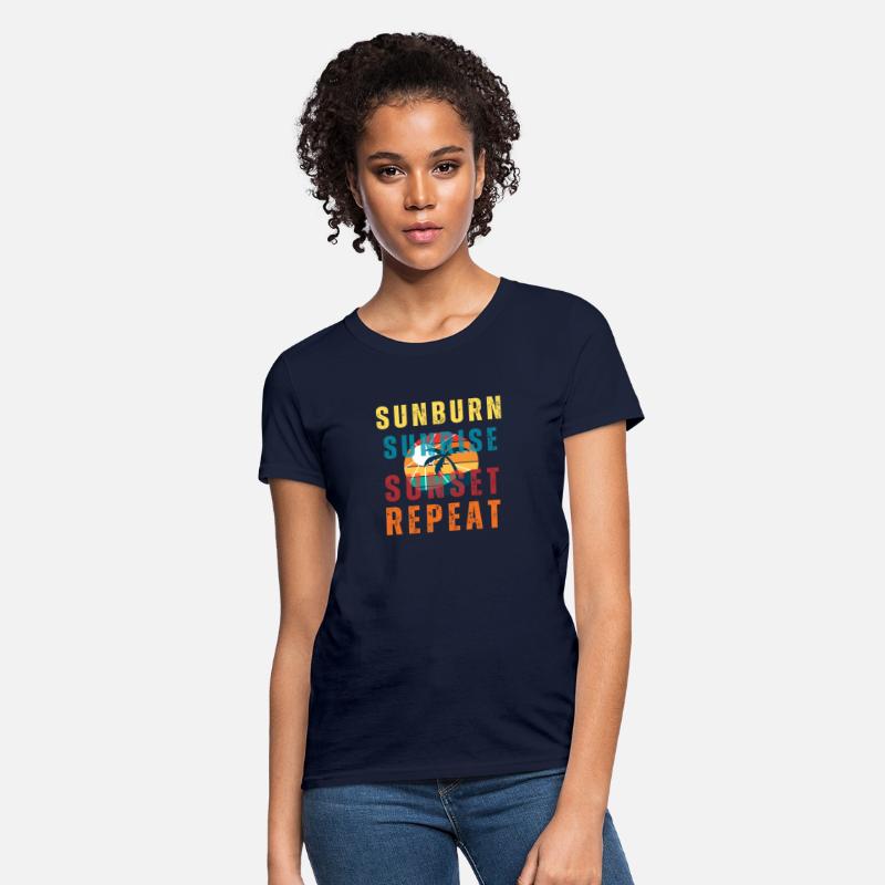 Sunrise Sunburn Sunset Repeat Shirt - Summer Shirt
