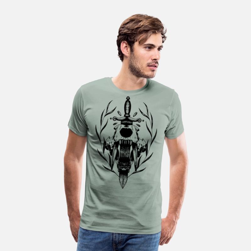 Symbols of power sword and fangs