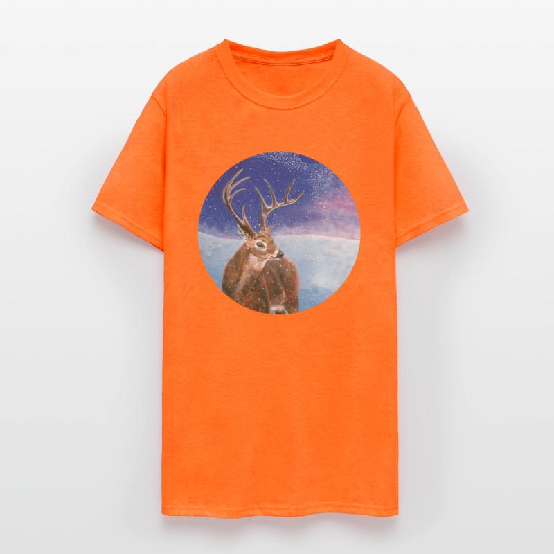 The Red Deer in Winter Illustration