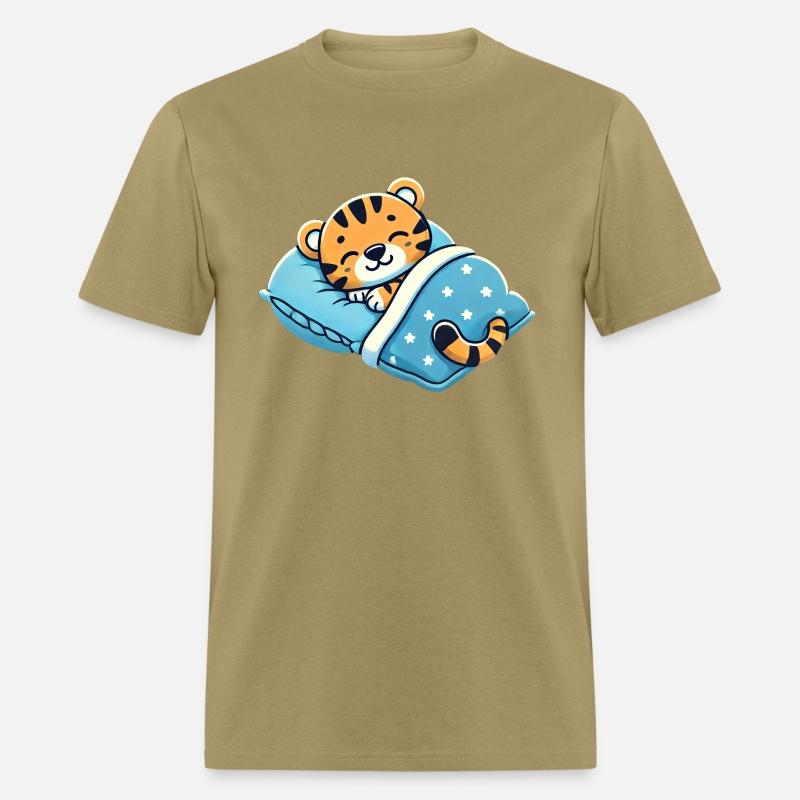 Tiger Sleeping In Bed At Night Time