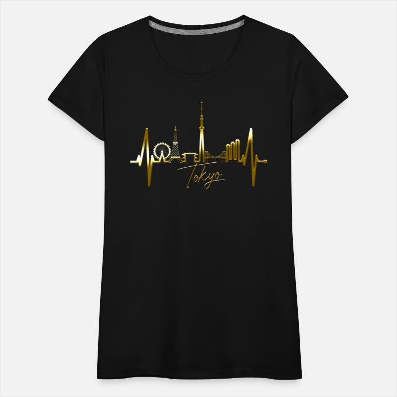 Tokyo Skyline Heartbeat Japanese Heart Love Tokyo