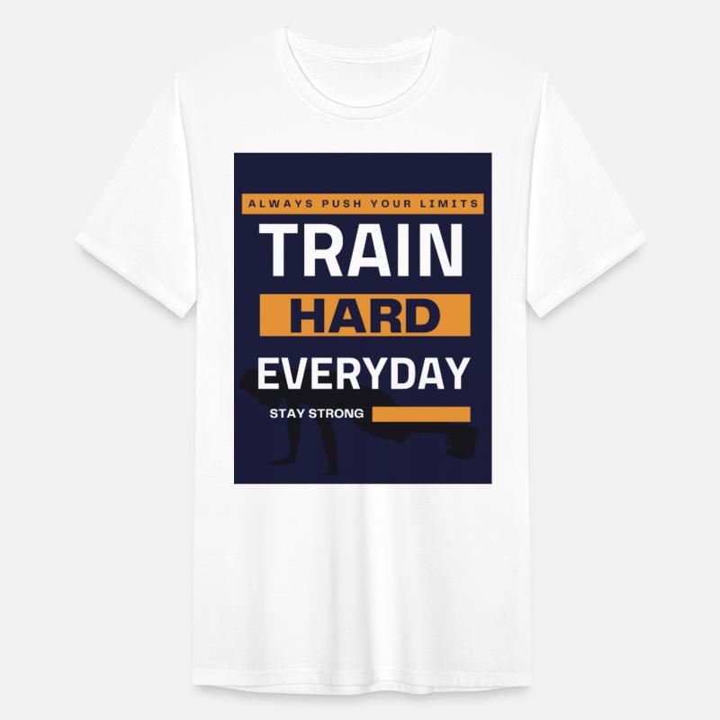 Train Hard Everyday – Fitness Motivation Tee.