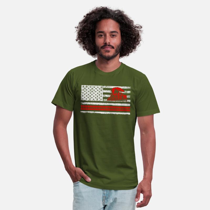 Train Lover Railway Railroad Engineer USA Flag