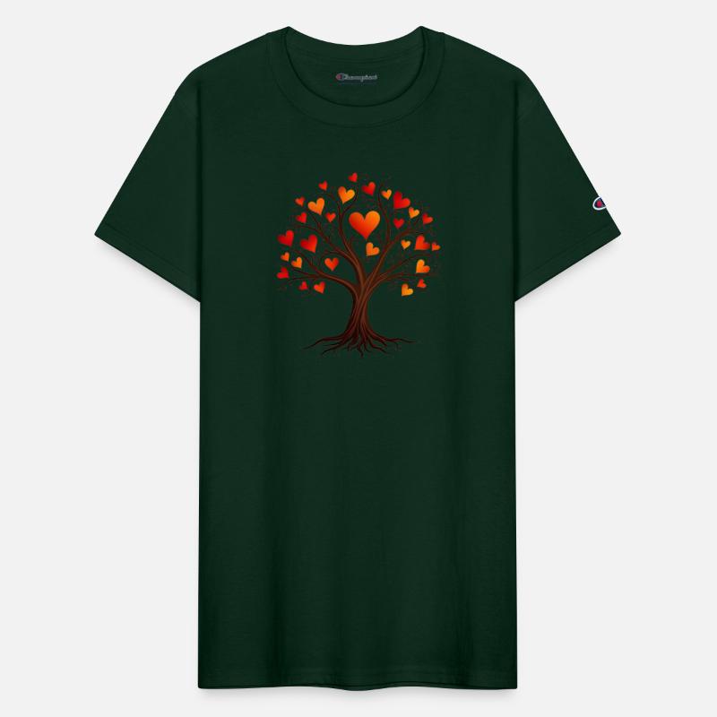 Tree of Life with Heart-shaped Leaves