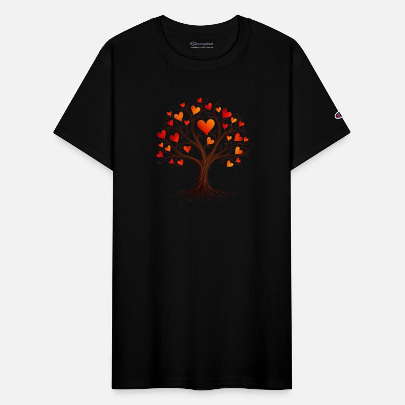 Tree of Life with Heart-shaped Leaves