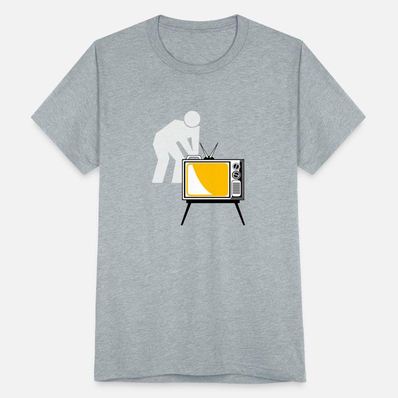 TV show the person holding the television t-shirt