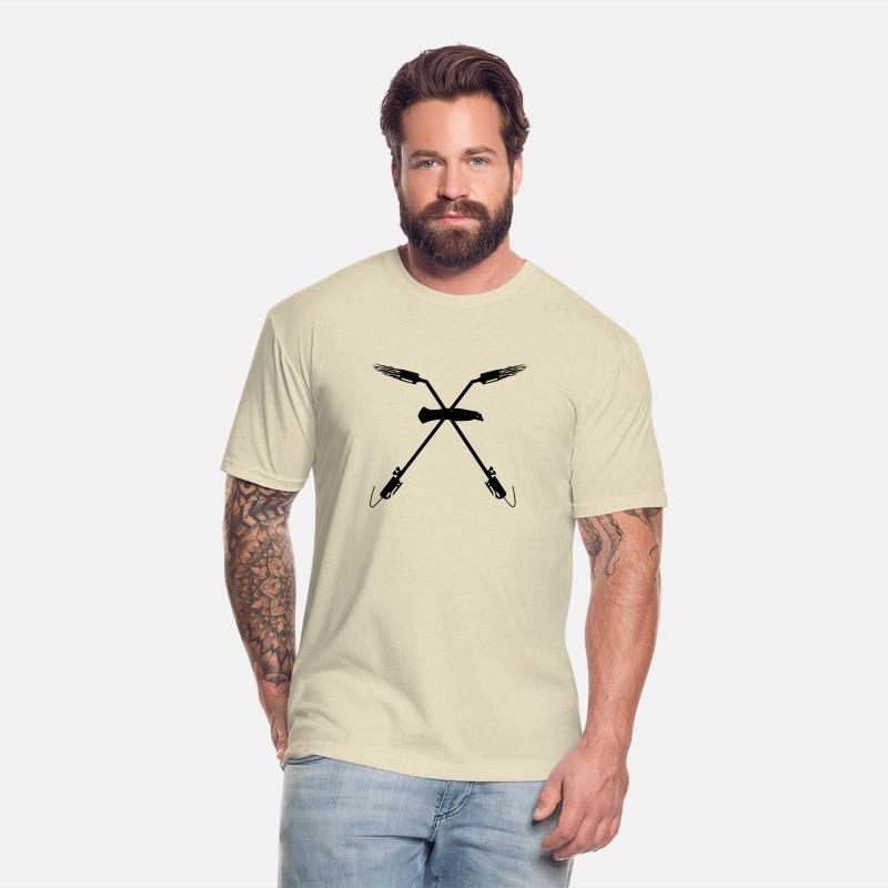 Two crossed gas burners stanley knife