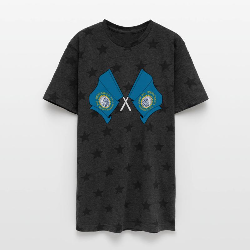 Two flags crossed South Dakota