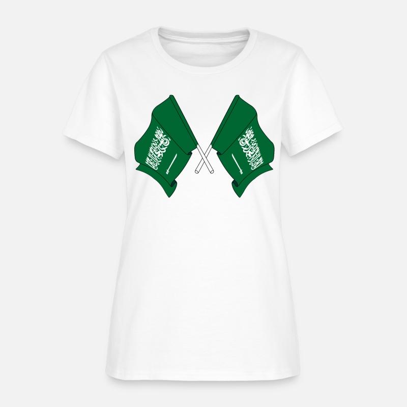 Two flags Saudi Arabia crossed