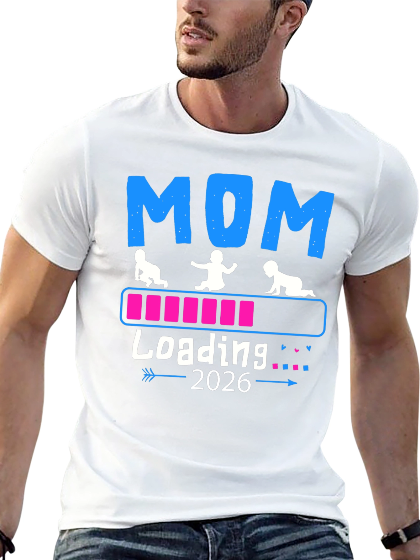 Mom Loading 2026 Baby T-Shirt