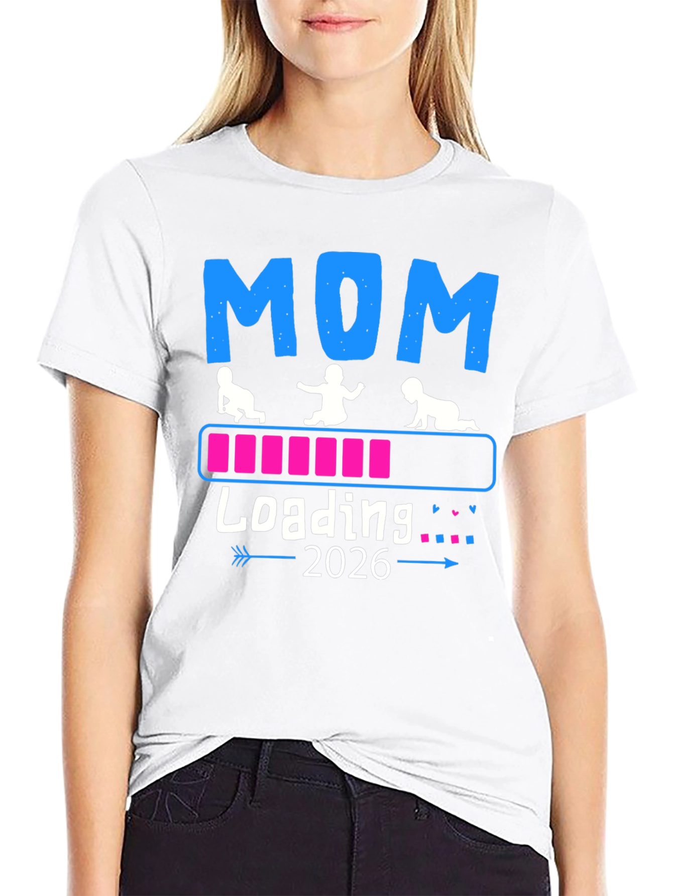 Mom Loading 2026 Baby T-Shirt
