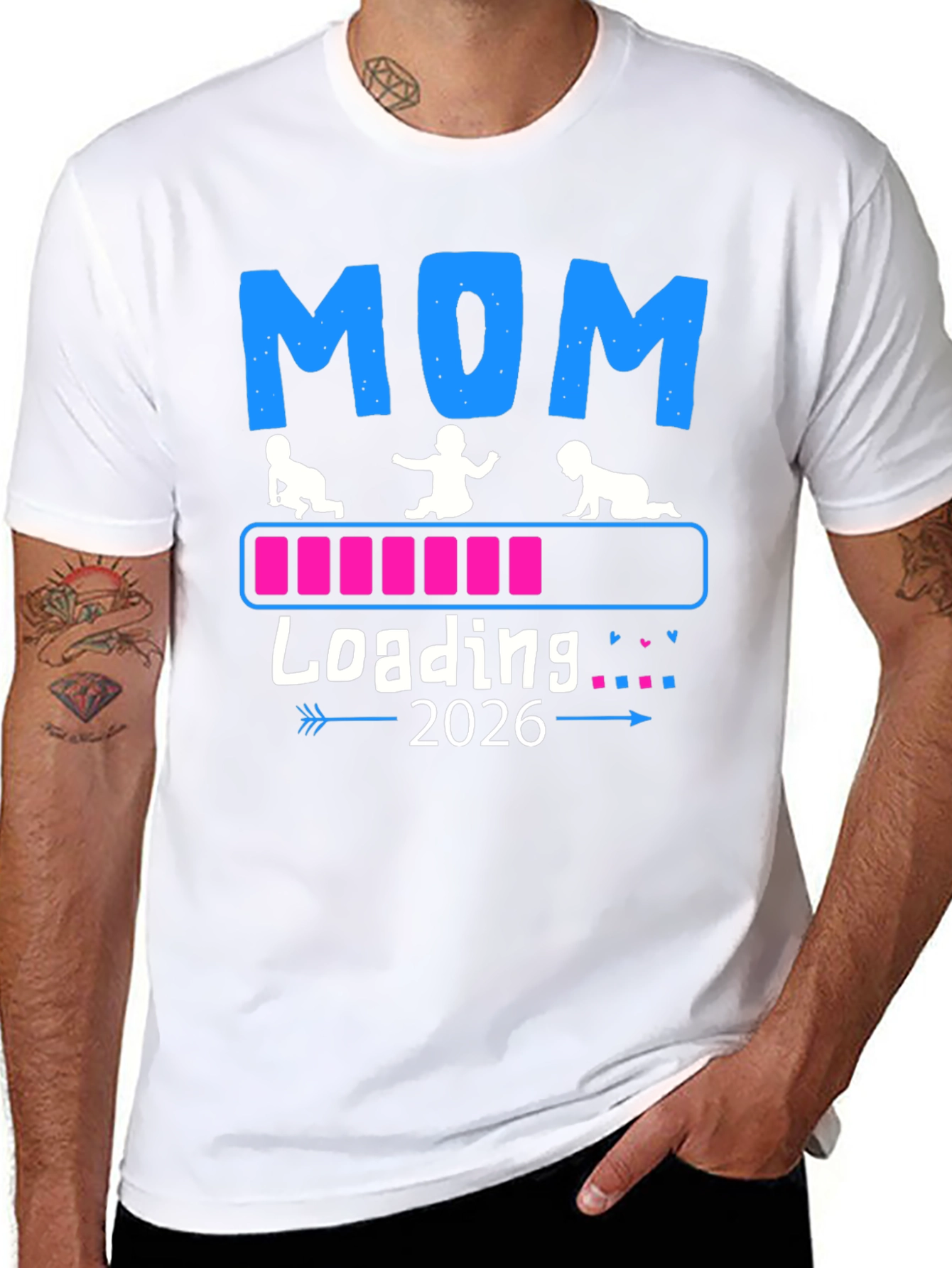 Mom Loading 2026 Baby T-Shirt