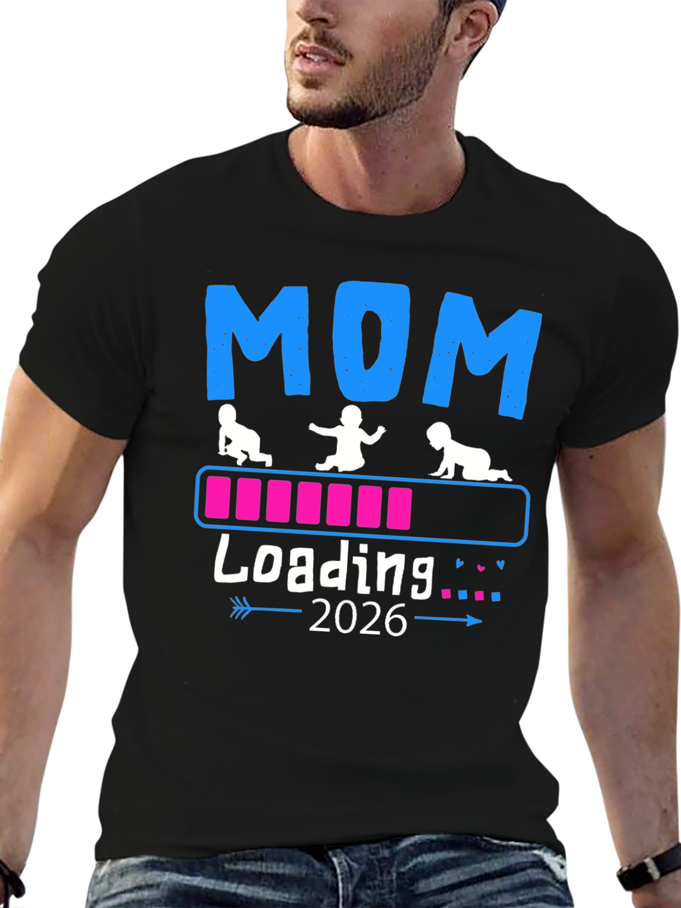 Mom Loading 2026 Baby T-Shirt