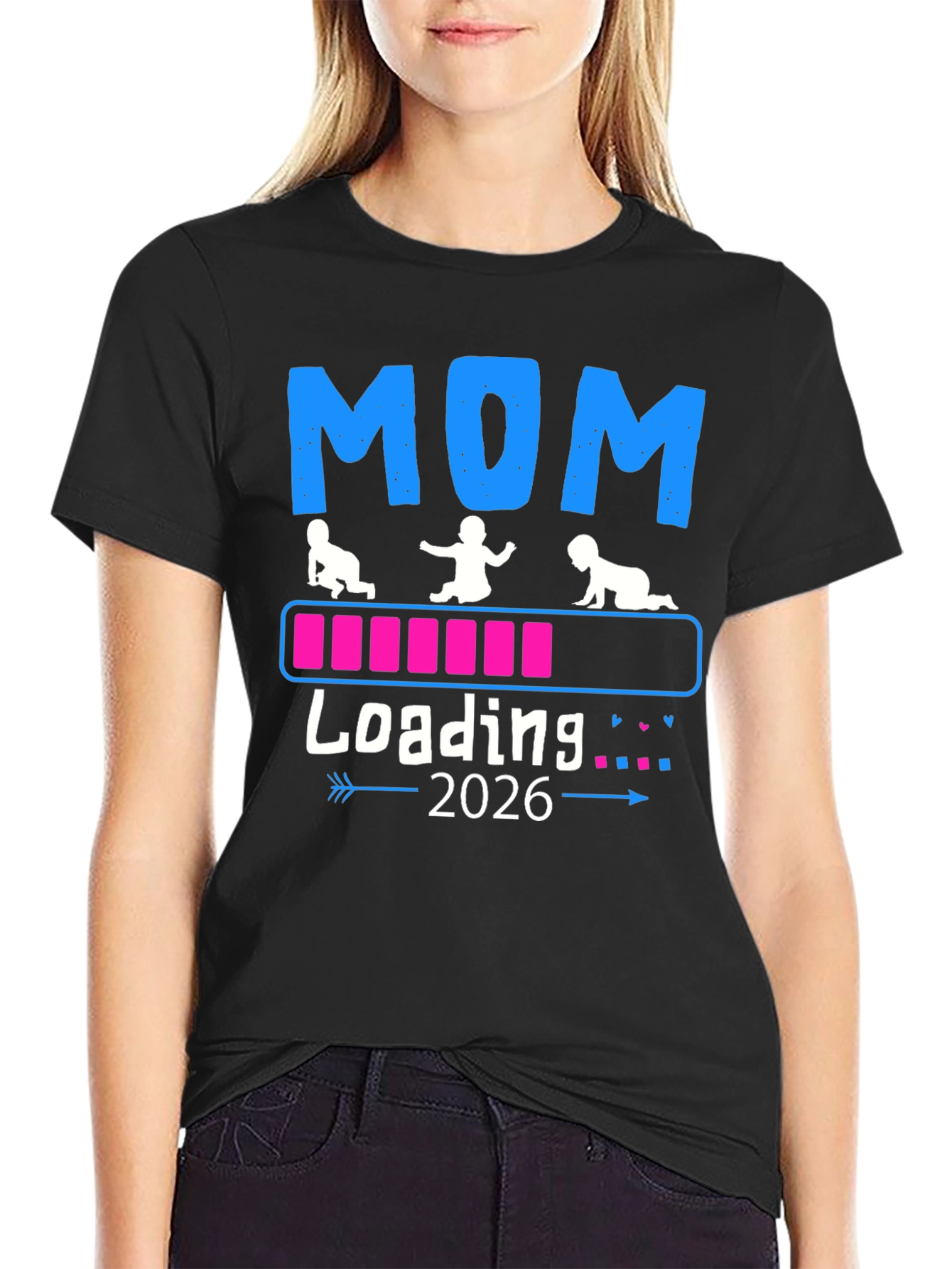 Mom Loading 2026 Baby T-Shirt