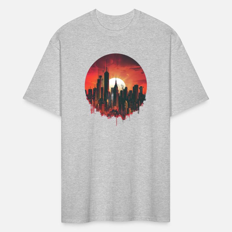 Urban Sunset Silhouette Panorama