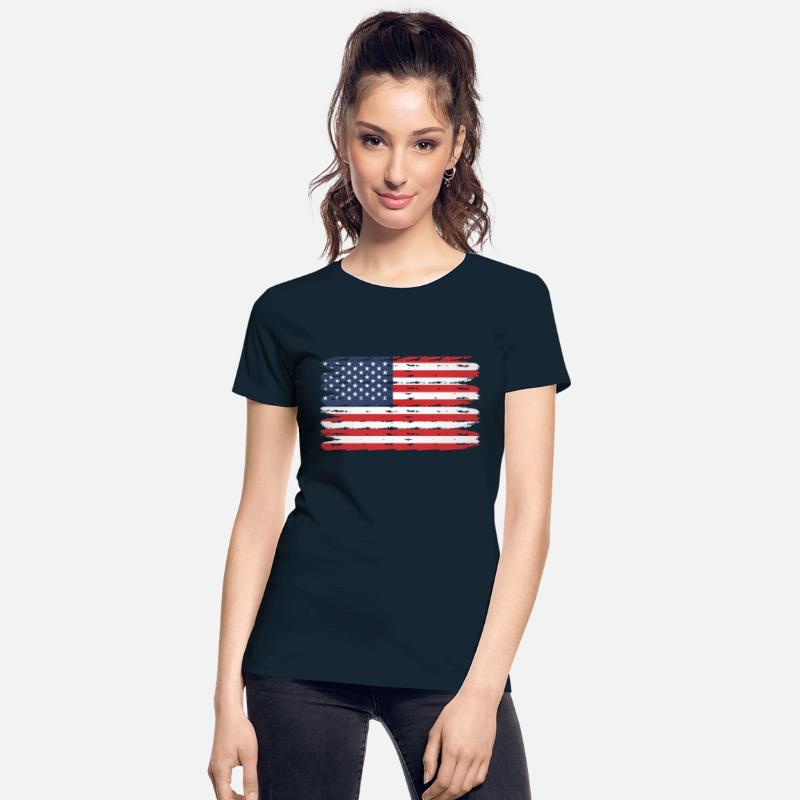 Usa Flag With Watercolor Brush Style