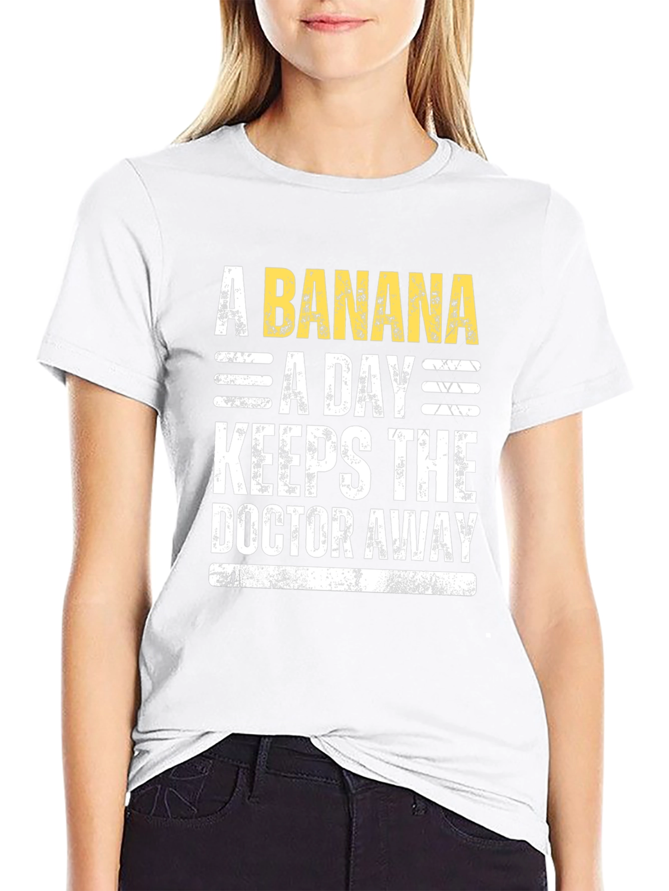 Banana a Day T-Shirt - Novelty Fruit Health Tee