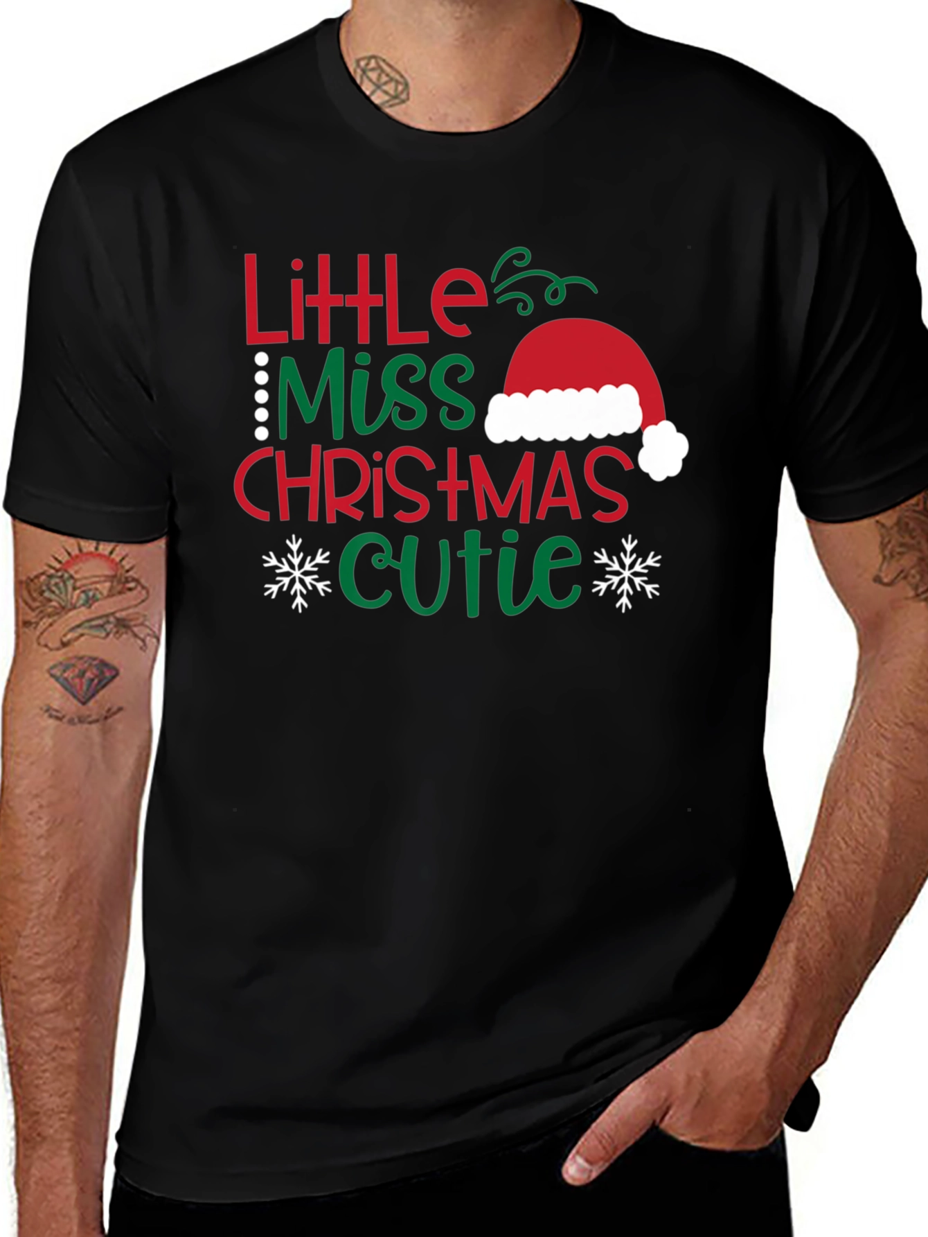 Little Miss Christmas Cutie Graphic T-Shirt