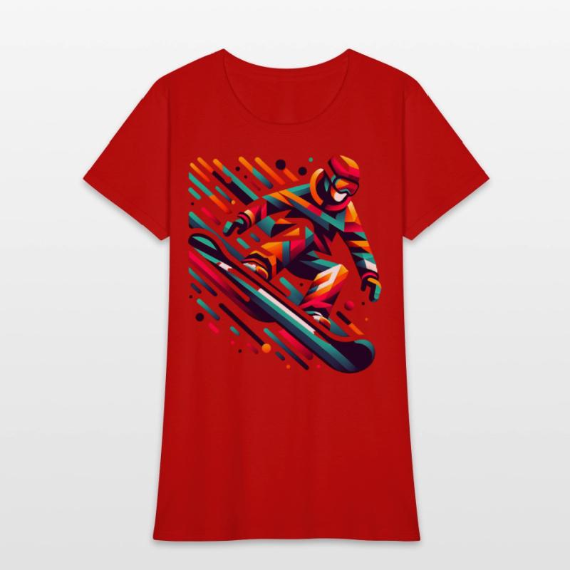 Vibrant Snowboard Adventure Art