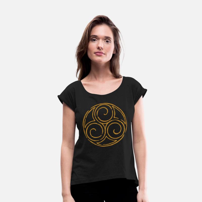 viking celtic symbol triskele yellow