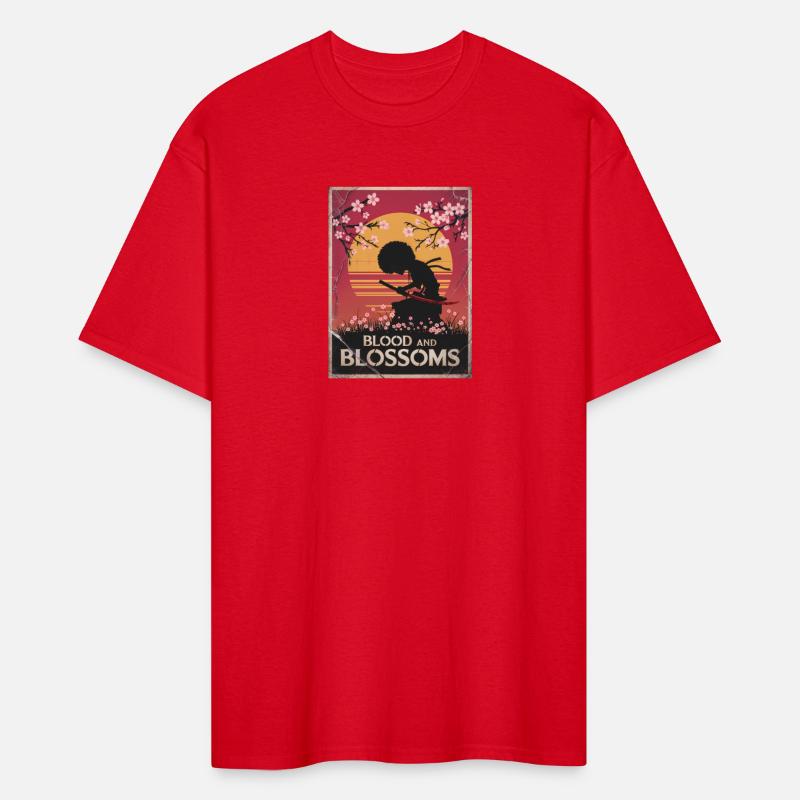 Vintage Afro Samurai Warrior - Blood And Blossoms