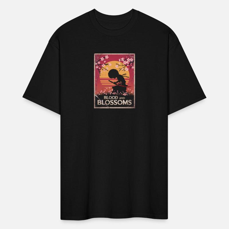 Vintage Afro Samurai Warrior - Blood And Blossoms