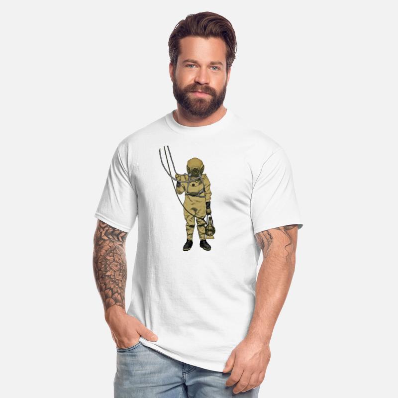 Vintage Diver with Diving Helmet and a Lantern URM