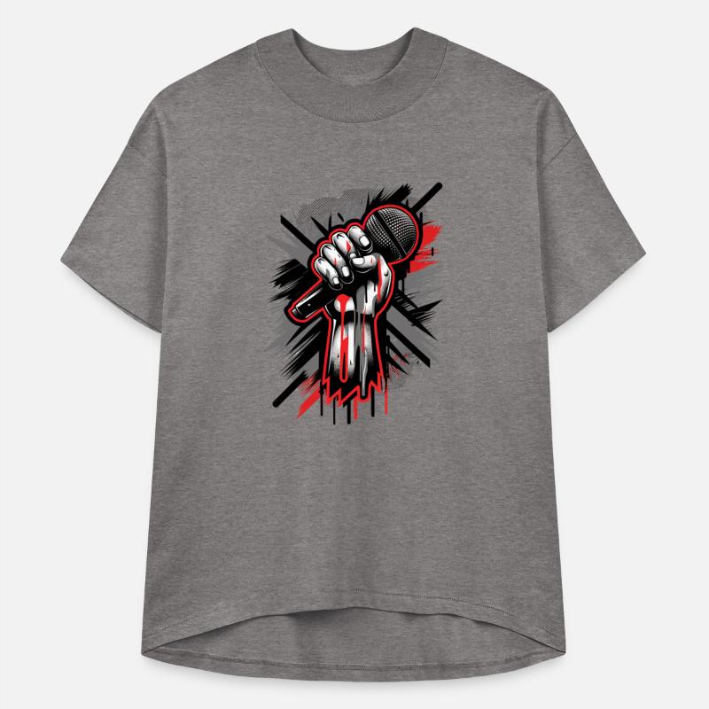 Vintage Hip Hop Rapper Inspired Microphone Art