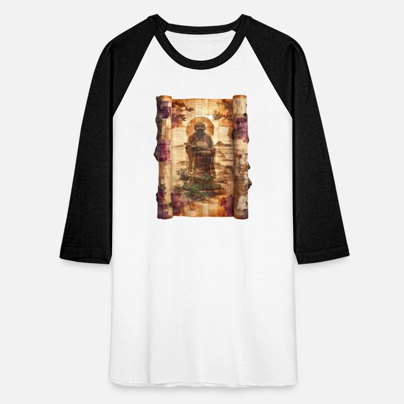 Vintage Papyrus Scroll Japanese God Silhouette