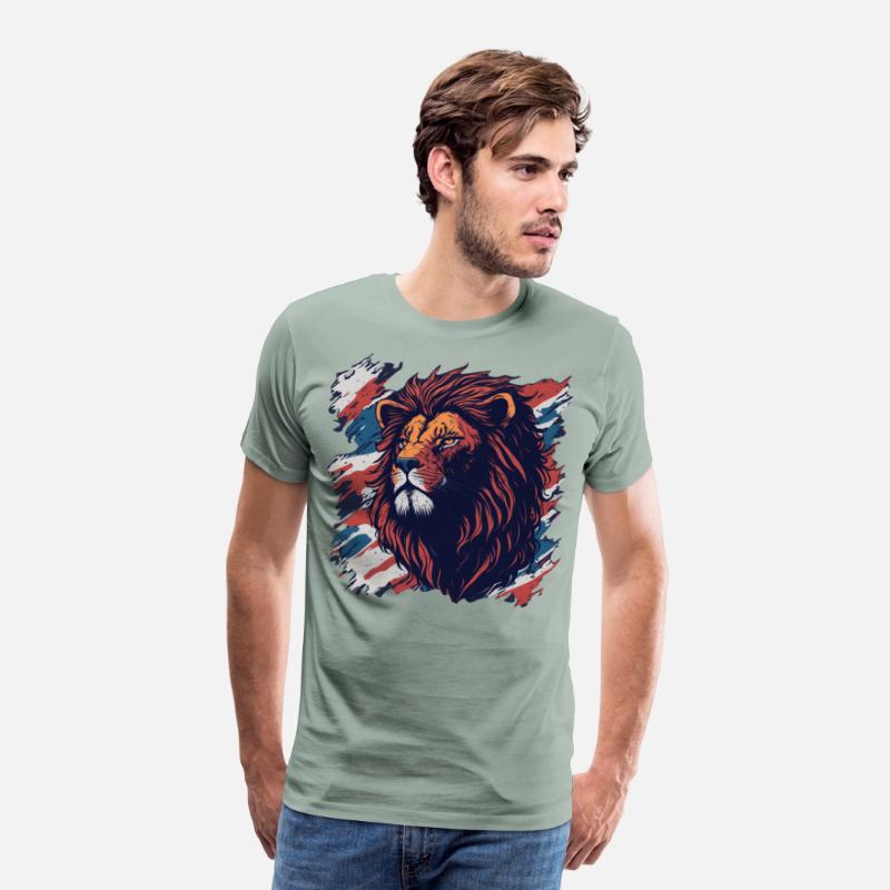 Vintage Retro British Flag with a Lion