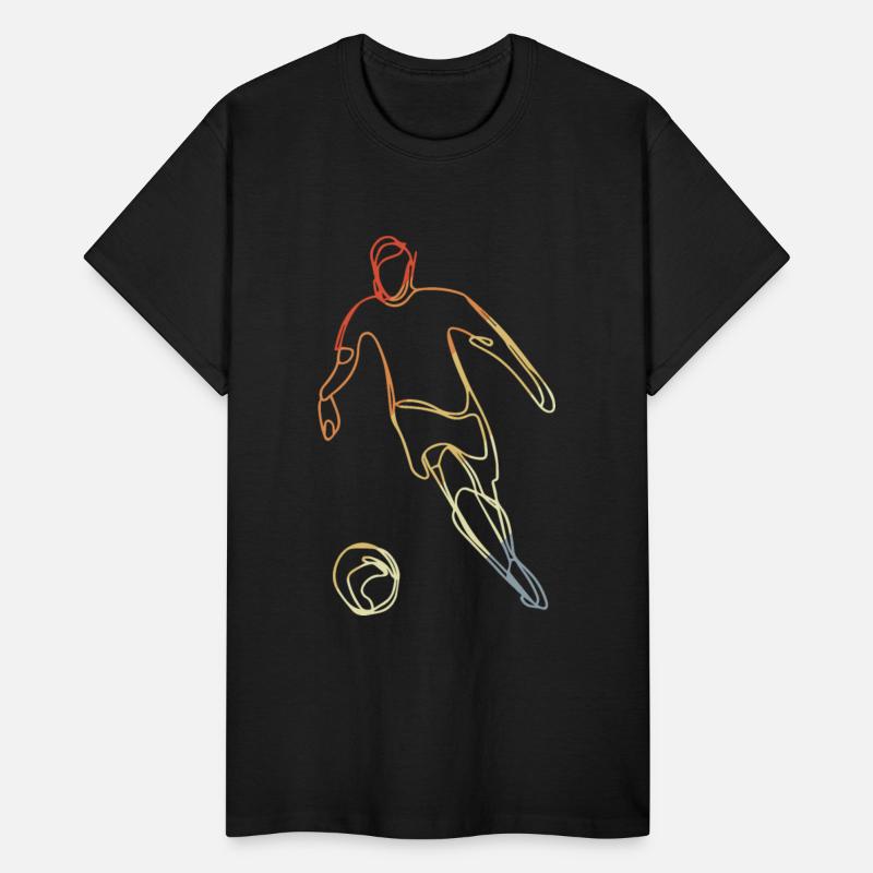 Vintage Soccer Player Drawing