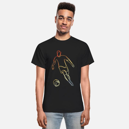 Vintage Soccer Player Drawing