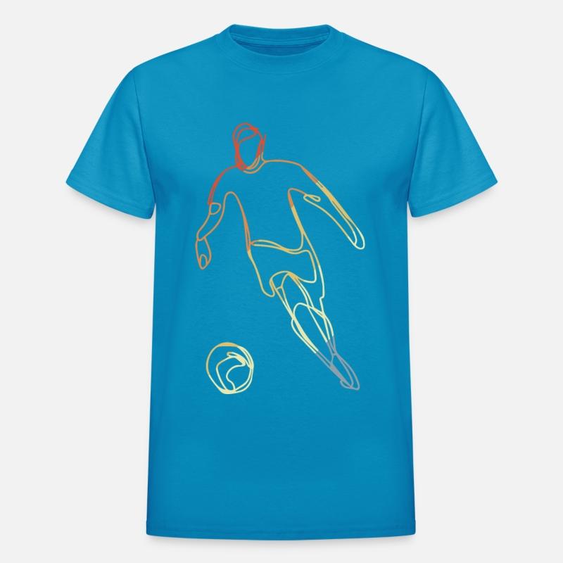 Vintage Soccer Player Drawing