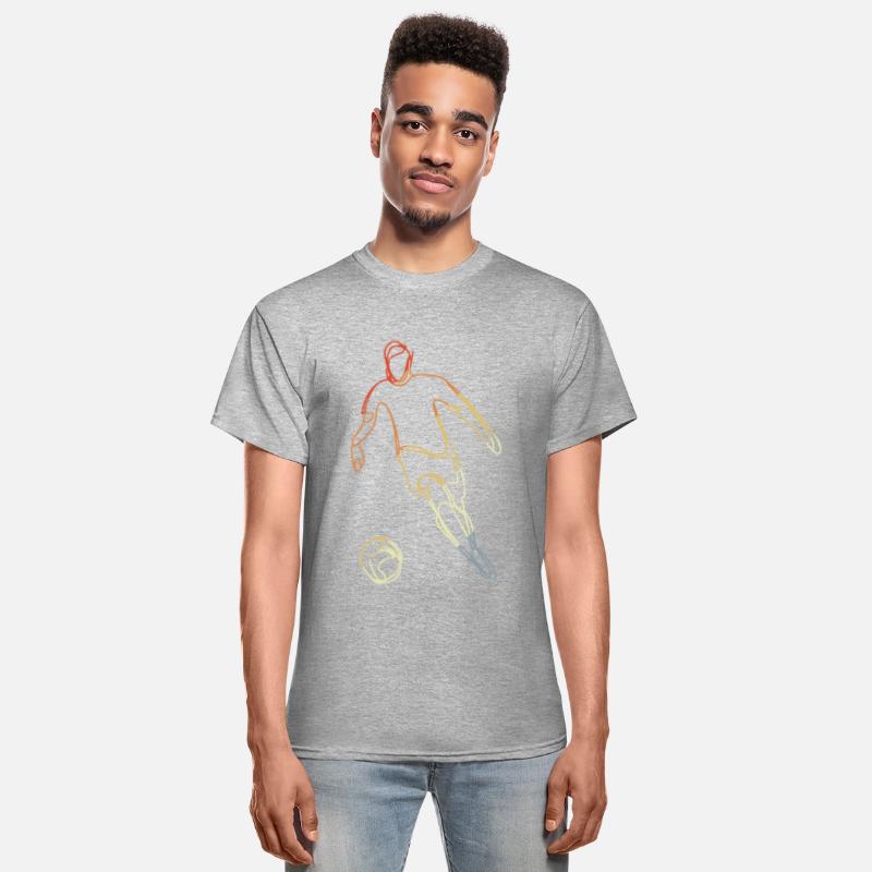 Vintage Soccer Player Drawing