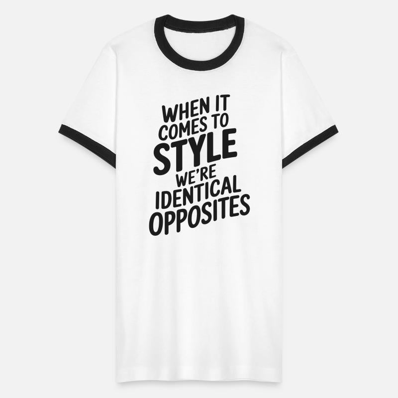 When it comes to style..identical opposites Vector