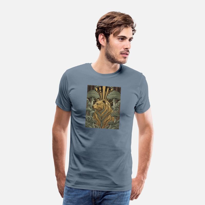 Whimsical Forest Bear Art Nouveau