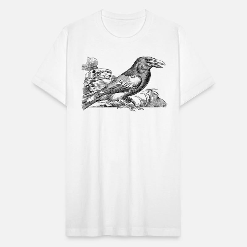 White raven and skull t-shirt