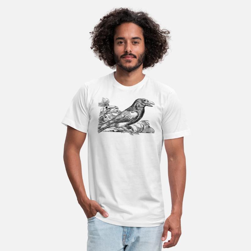 White raven and skull t-shirt