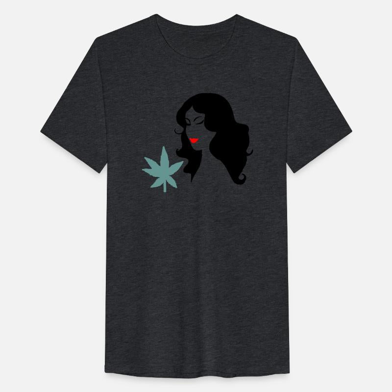 Woman with Marijuana Leaf Vector