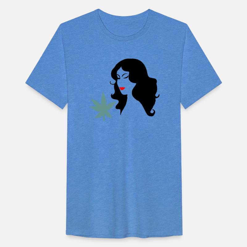 Woman with Marijuana Leaf Vector