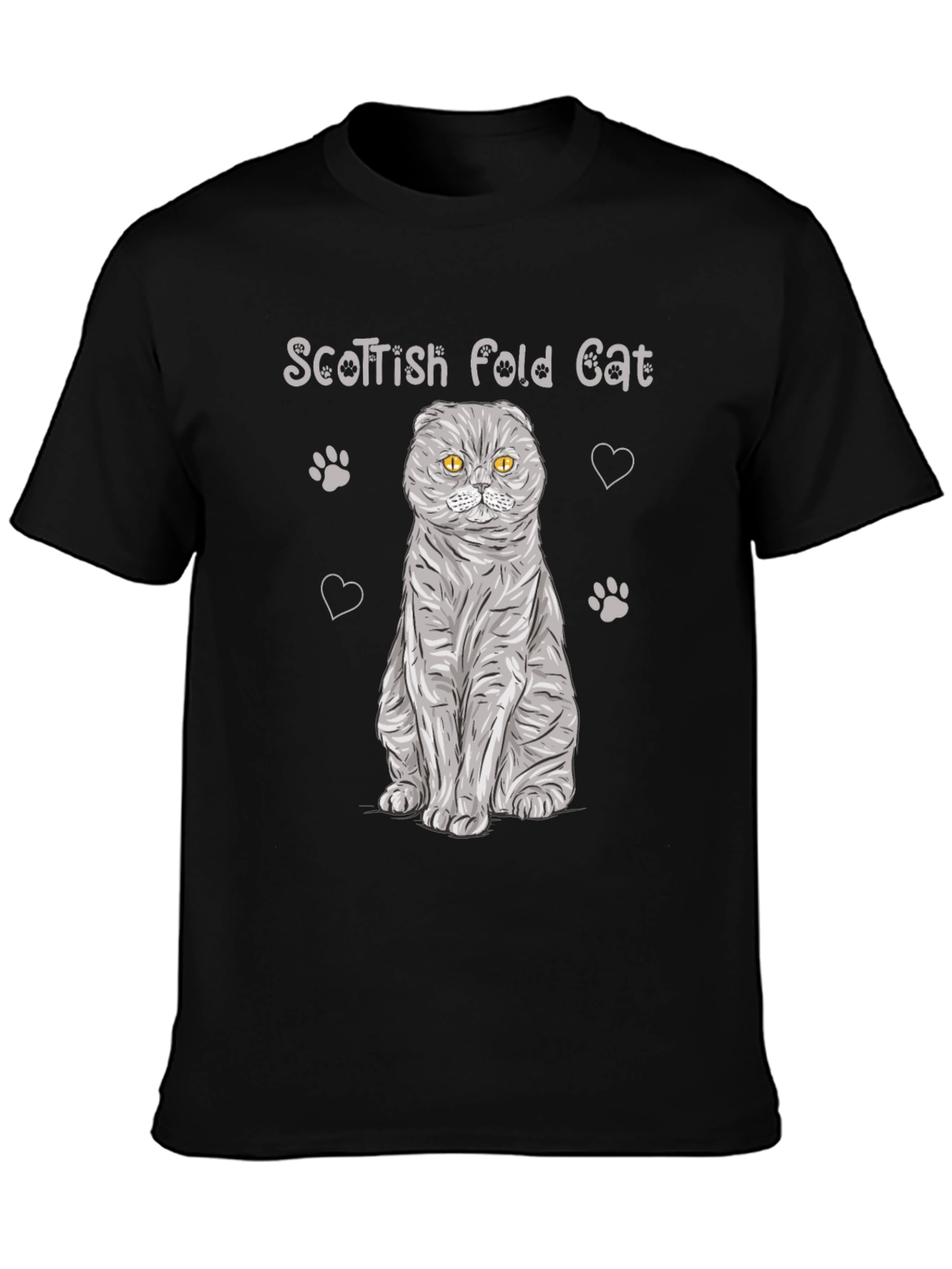 Scottish Fold Cat T-Shirt - Cute Pet Lover Tee