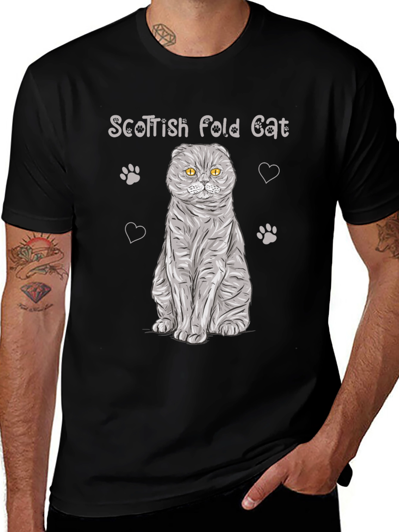 Scottish Fold Cat T-Shirt - Cute Pet Lover Tee