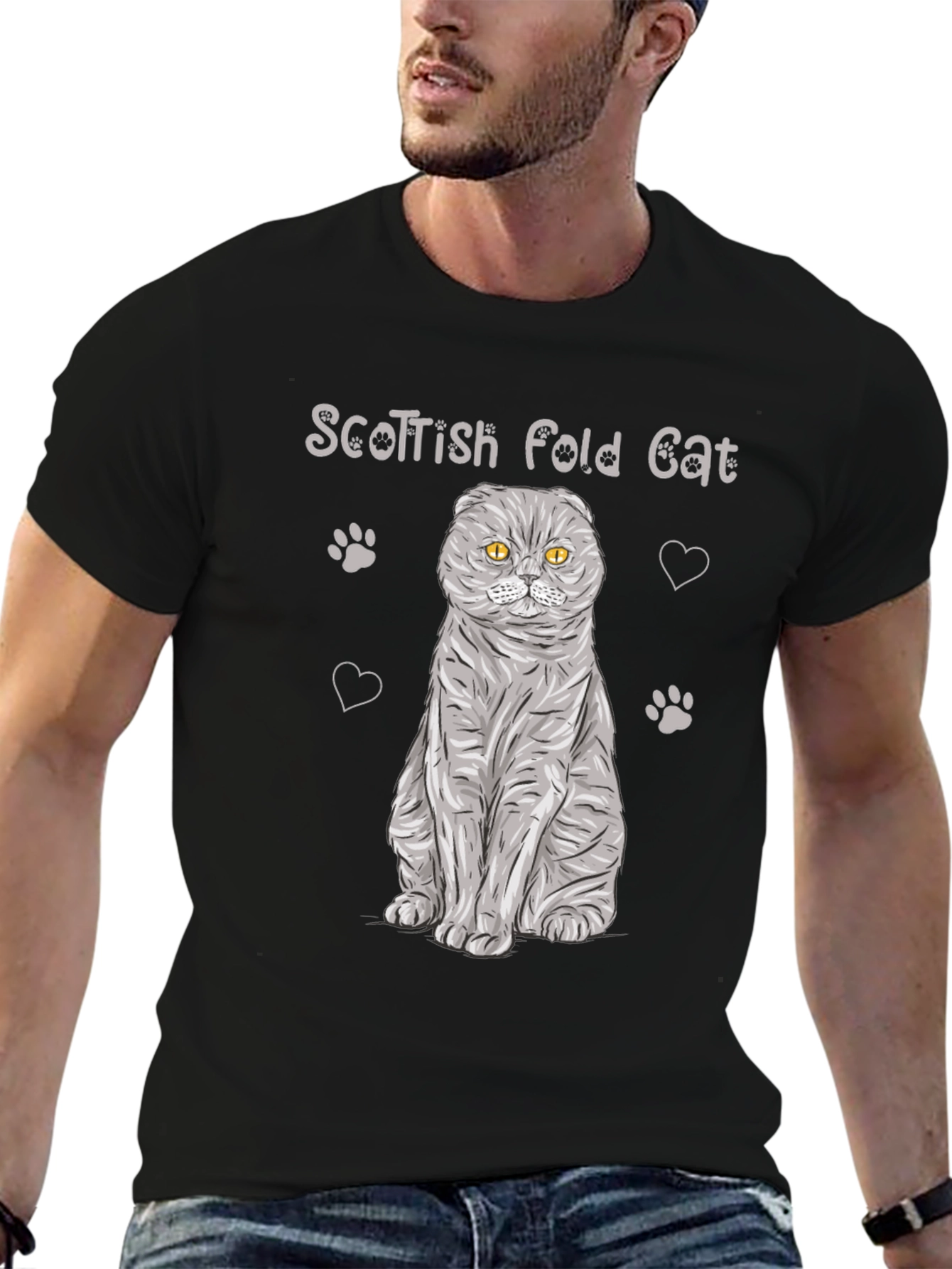 Scottish Fold Cat T-Shirt - Cute Pet Lover Tee