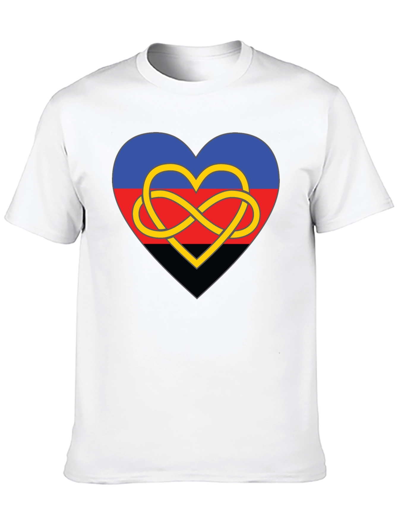 Polyamory Heart Knot Black Tee