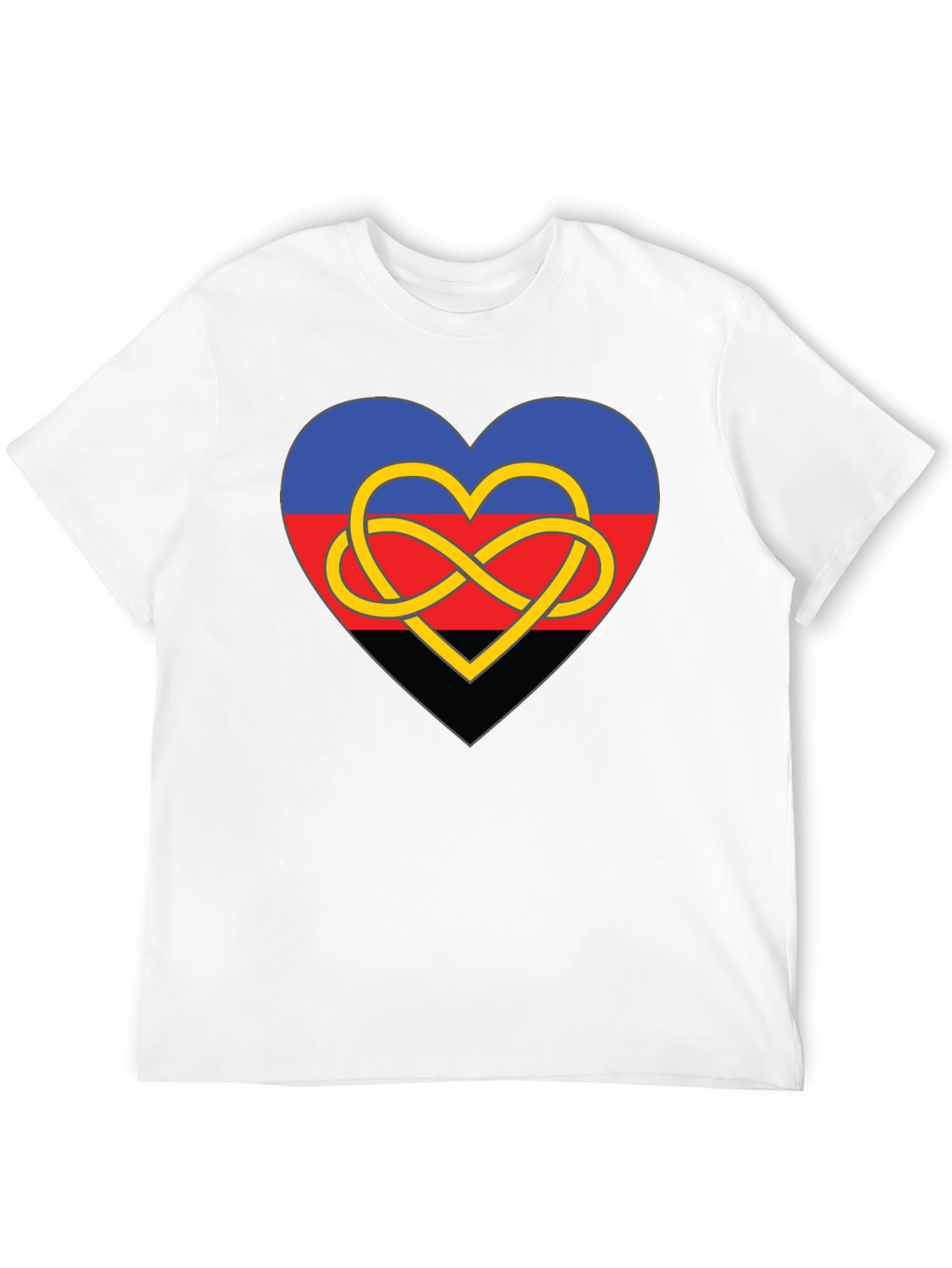 Polyamory Heart Knot Black Tee
