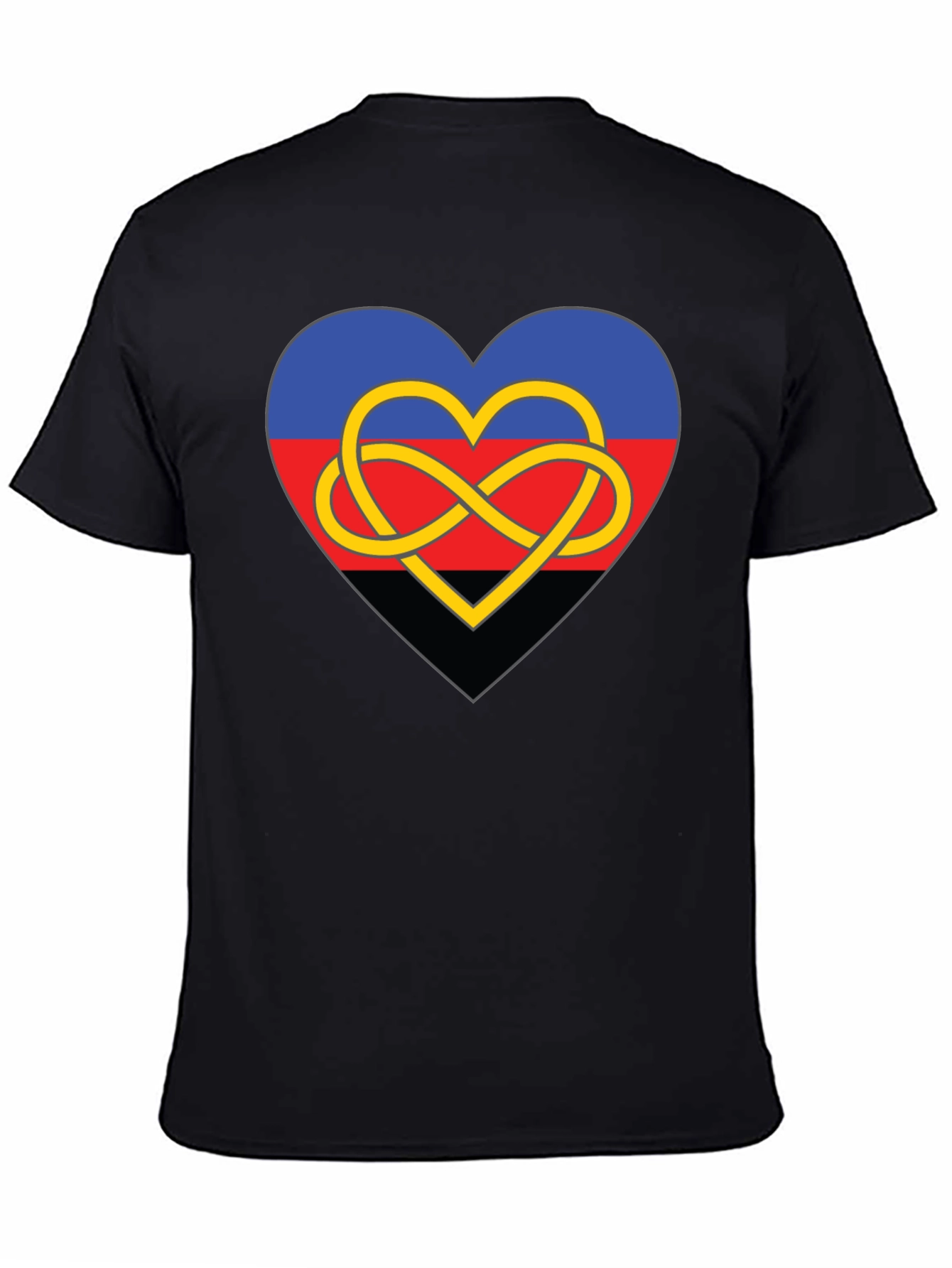Polyamory Heart Knot Black Tee